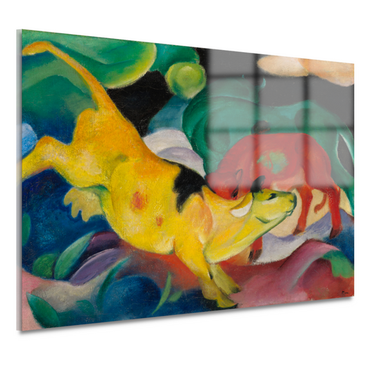 Koeien Rood Groen Geel - Franz Marc acrylglas