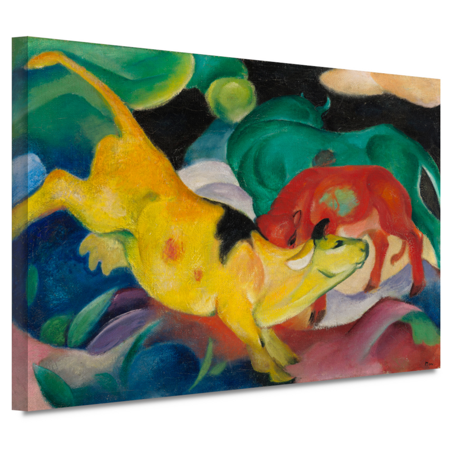 Koeien Rood Groen Geel - Franz Marc canvas