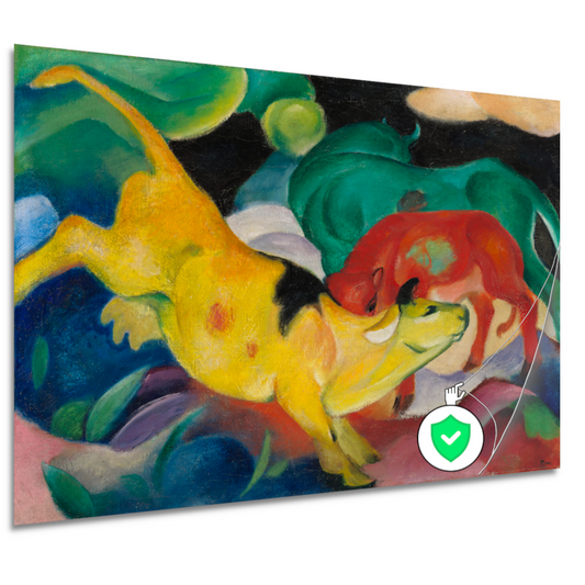 Koeien Rood Groen Geel - Franz Marc poster