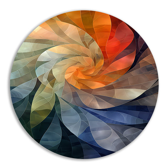 Abstract Kleurenspiraal in Levendige Tinten forex muurcirkel