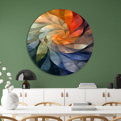 Abstract Kleurenspiraal in Levendige Tinten forex muurcirkel