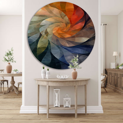 Abstract Kleurenspiraal in Levendige Tinten forex muurcirkel