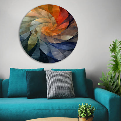 Abstract Kleurenspiraal in Levendige Tinten forex muurcirkel