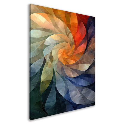 Abstract Kleurenspiraal in Levendige Tinten canvas