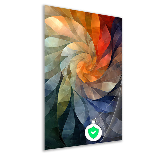 Abstract Kleurenspiraal in Levendige Tinten poster
