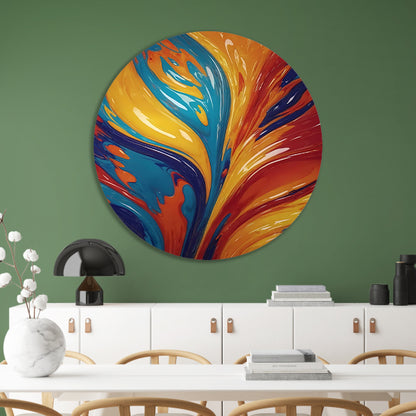 Dans van Kleuren in Abstracte Harmonie forex muurcirkel