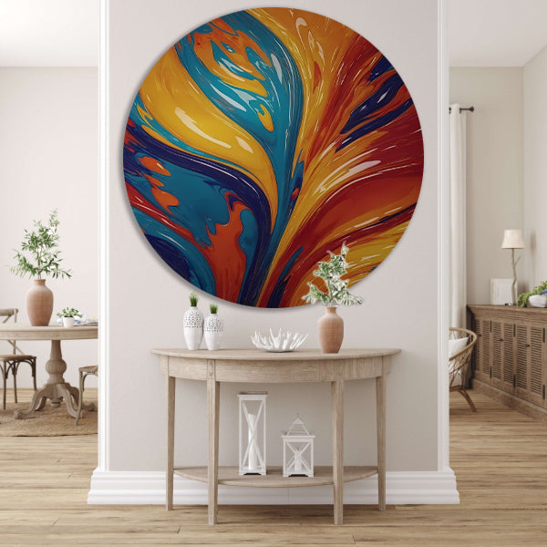 Dans van Kleuren in Abstracte Harmonie forex muurcirkel