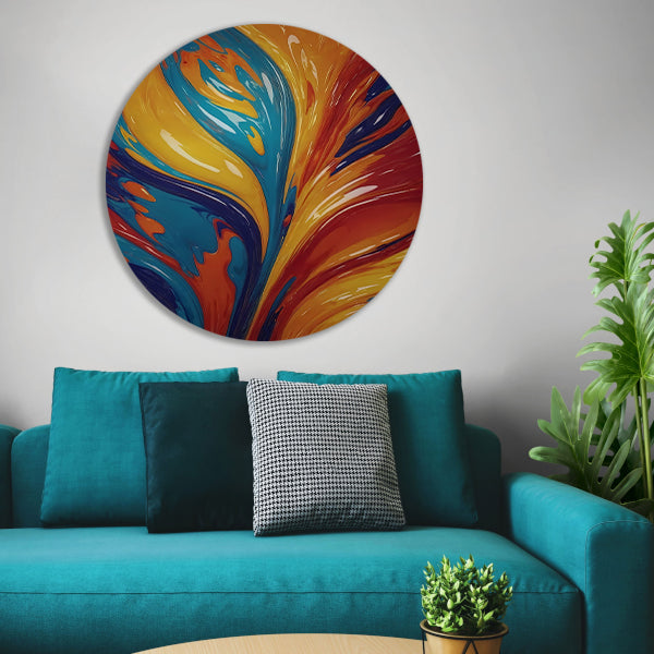 Dans van Kleuren in Abstracte Harmonie forex muurcirkel