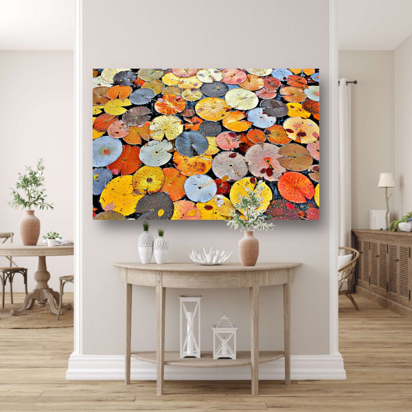 Impressionistische waterlelies acrylglas