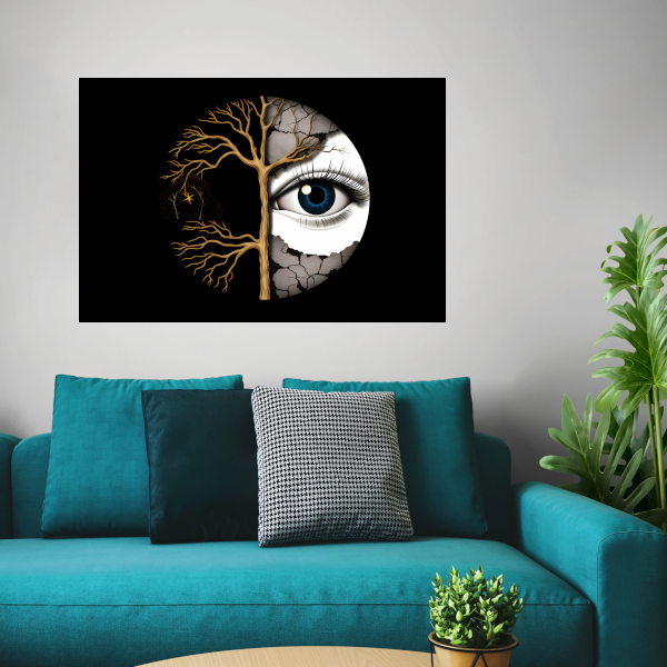 Nachtelijk Oog en Gouden Takken poster