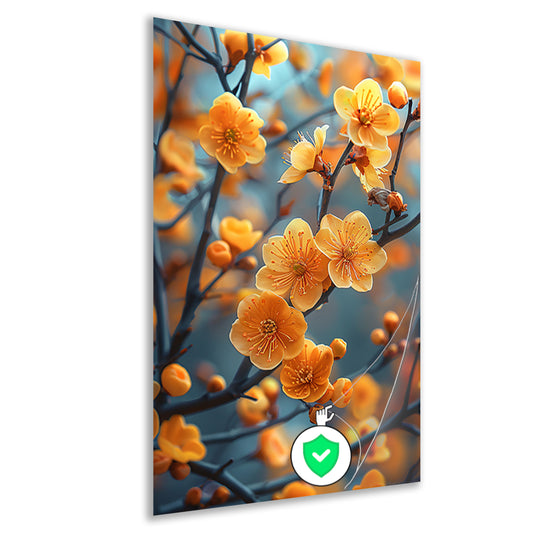 Zonnebloemen op een Tak poster