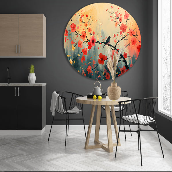 Aquarel vogel bloesemtak forex muurcirkel