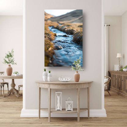 Stroompje door het landschap poster