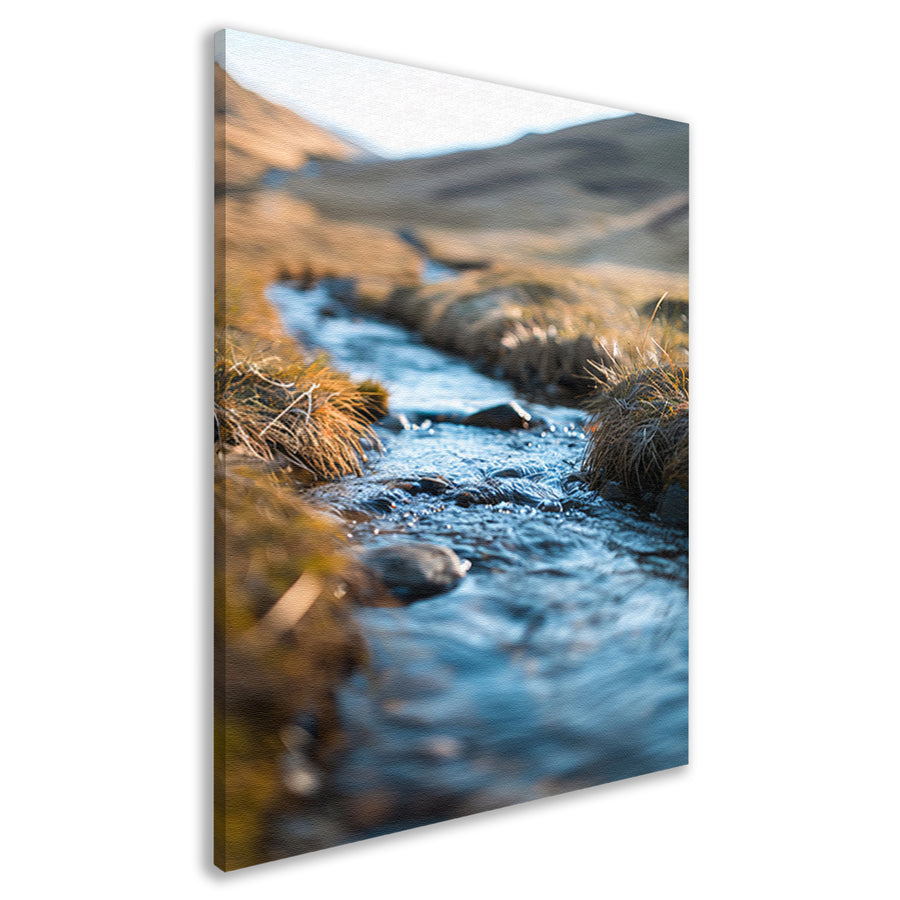 Stroompje door het landschap canvas