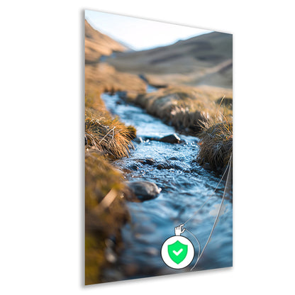 Stroompje door het landschap poster
