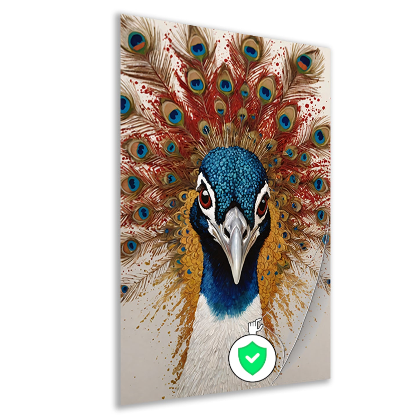 Art Nouveau Peacock with Radiant Feathers poster