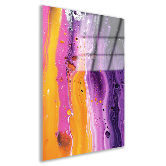Kleurrijke abstracte kunst met dynamische textuur acrylglas
