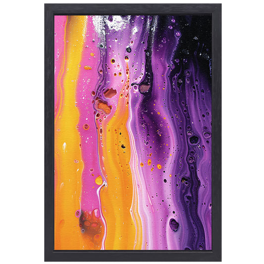 Kleurrijke abstracte kunst met dynamische textuur canvas met baklijst