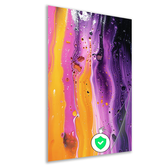 Kleurrijke abstracte kunst met dynamische textuur poster