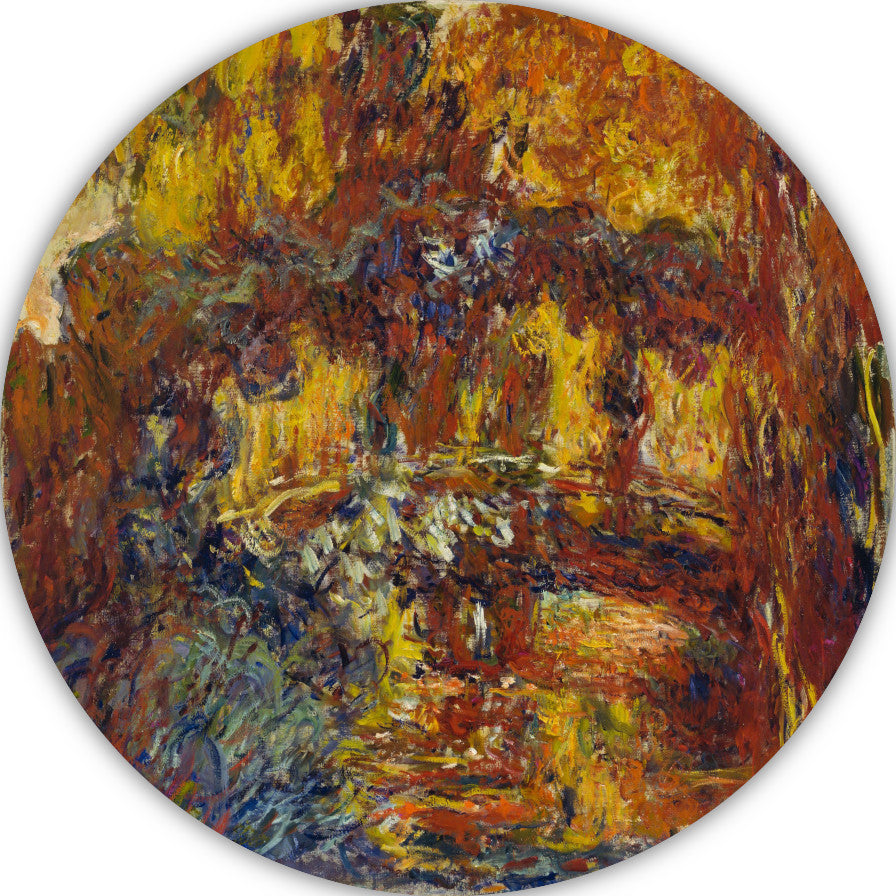 De Japanse voetgangersbrug - Claude Monet forex muurcirkel