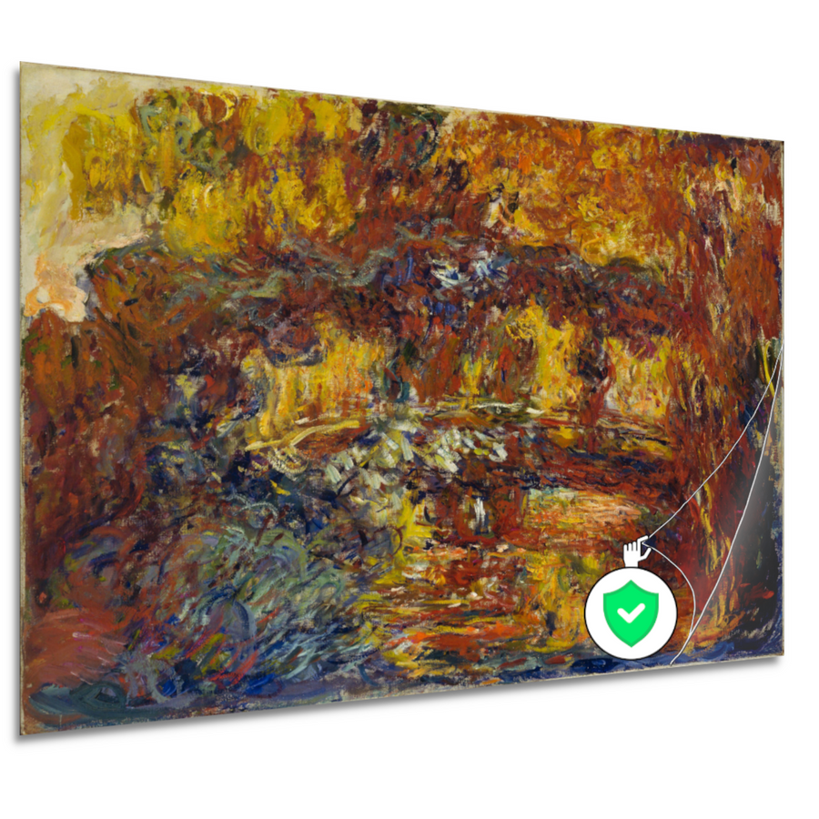 De Japanse voetgangersbrug - Claude Monet poster