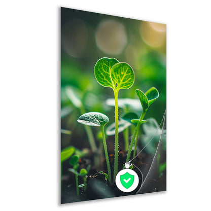 Close-up van jonge plantjes poster