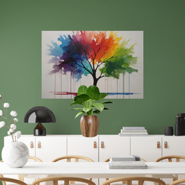 Chromatische Vitaliteit van een Symbiotische Boom poster