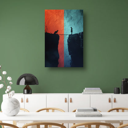 SurRealistisch ontmoeting bij de afgrond canvas
