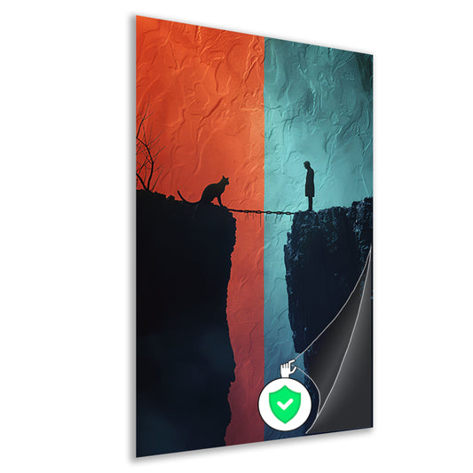 SurRealistisch ontmoeting bij de afgrond poster