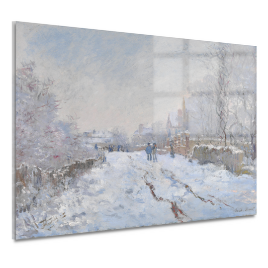 Sneeuwscène in Argenteuil - Claude Monet acrylglas