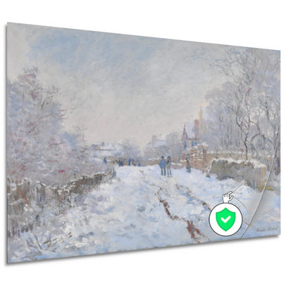 Sneeuwscène in Argenteuil - Claude Monet poster