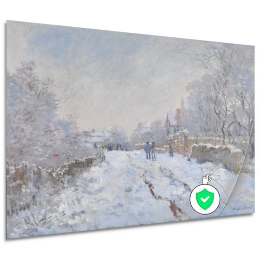 Sneeuwscène in Argenteuil - Claude Monet poster