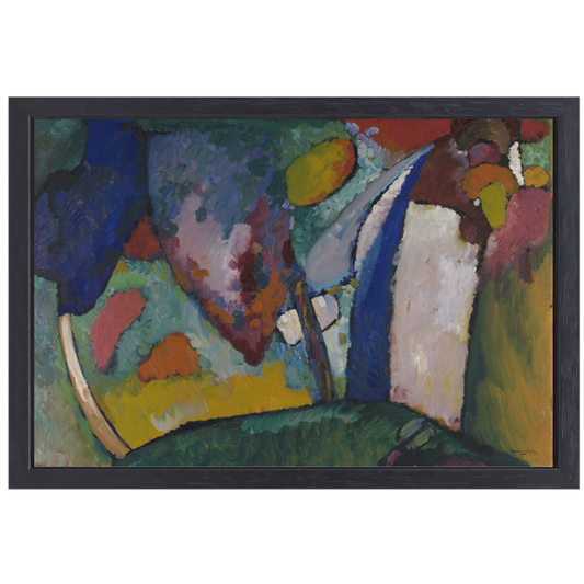 De waterval - Wassily Kandinsky canvas met baklijst