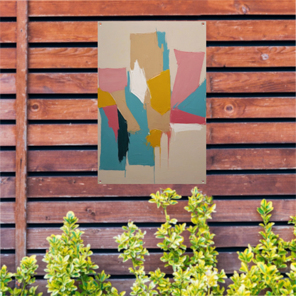 Harmonische Abstractie in Pasteltinten tuinposter