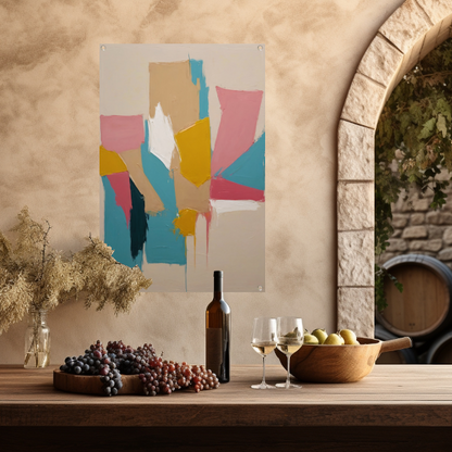Harmonische Abstractie in Pasteltinten tuinposter