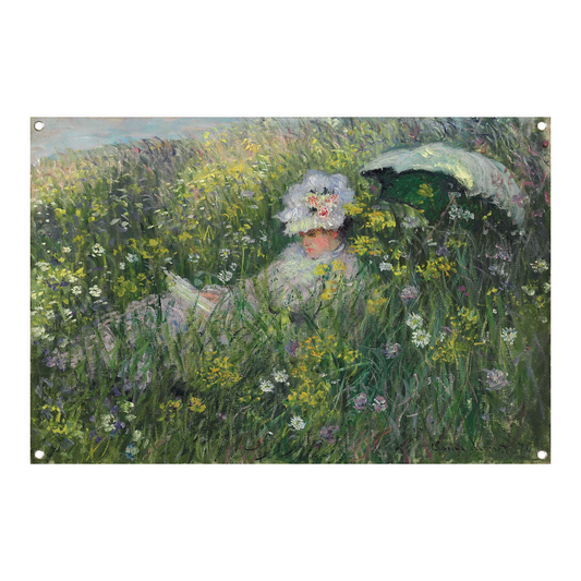 In de weide - Claude Monet tuinposter