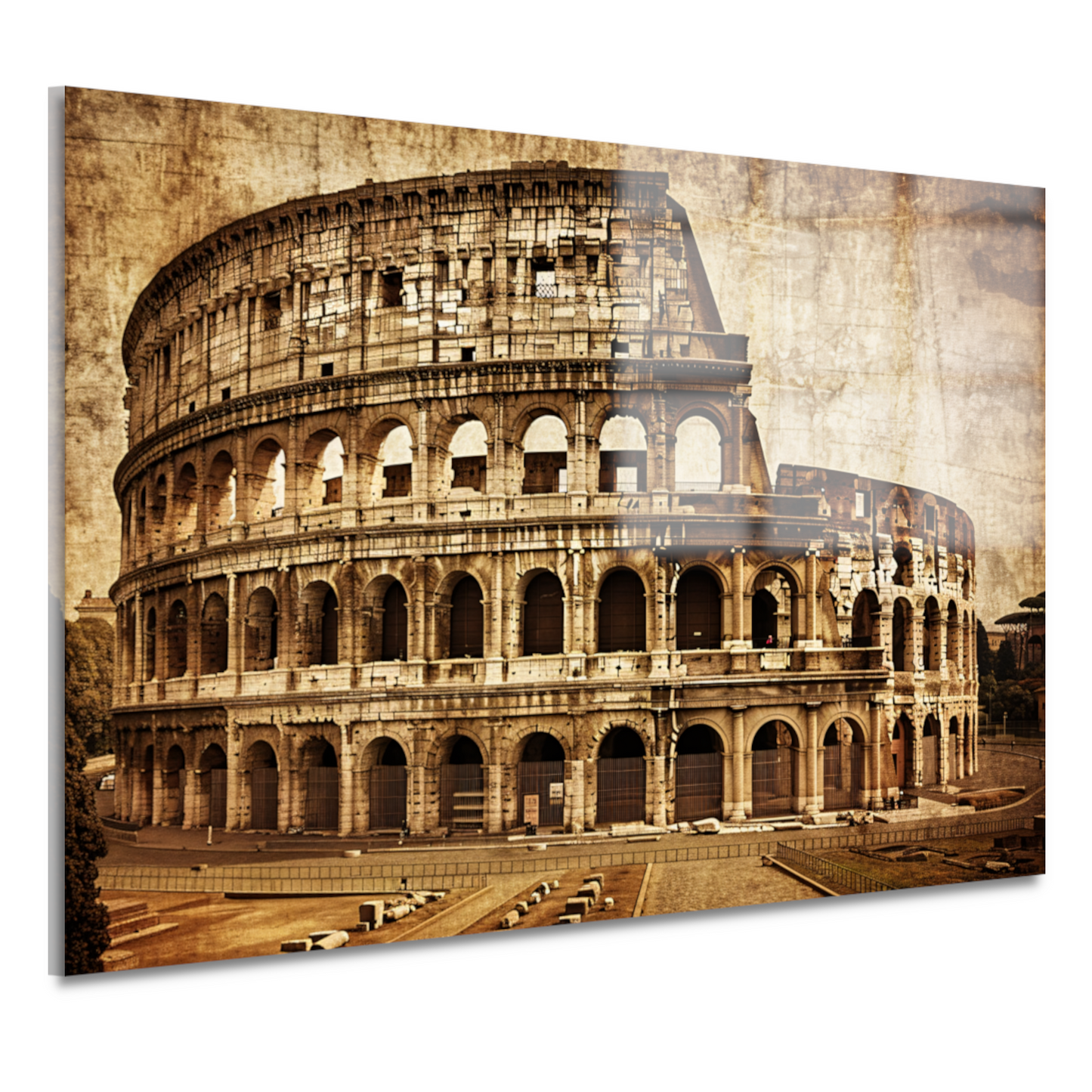 Sepia Colosseum - Een Romeins architectuurwonder acrylglas