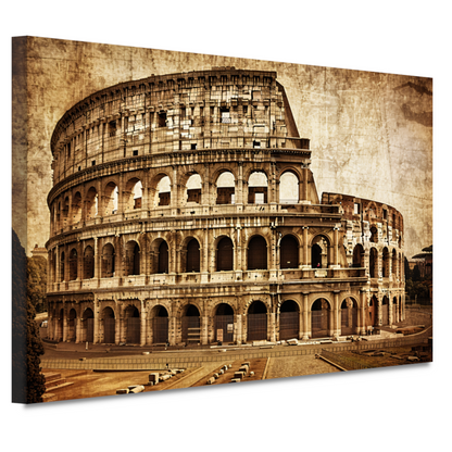 Sepia Colosseum - Een Romeins architectuurwonder canvas
