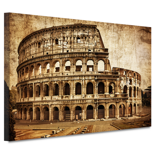 Sepia Colosseum - Een Romeins architectuurwonder canvas