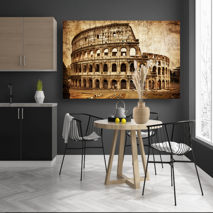 Sepia Colosseum - Een Romeins architectuurwonder canvas