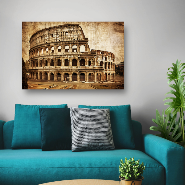 Sepia Colosseum - Een Romeins architectuurwonder canvas