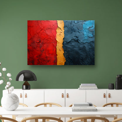 Diepe kleurscheuren in abstract design poster