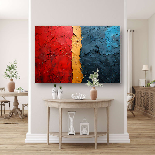 Diepe kleurscheuren in abstract design canvas