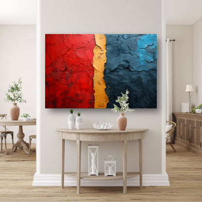 Diepe kleurscheuren in abstract design poster
