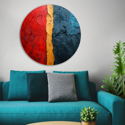 Diepe kleurscheuren in abstract design forex muurcirkel