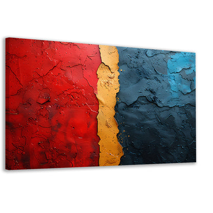 Diepe kleurscheuren in abstract design canvas