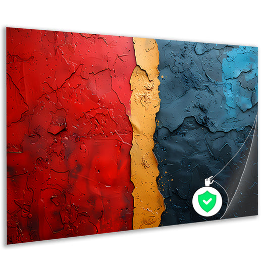 Diepe kleurscheuren in abstract design poster