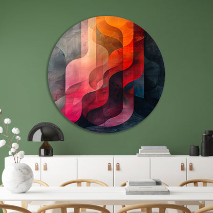 Abstract Kleurrijk Geometrische Vormen forex muurcirkel