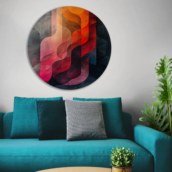 Abstract Kleurrijk Geometrische Vormen forex muurcirkel