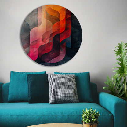 Abstract Kleurrijk Geometrische Vormen forex muurcirkel